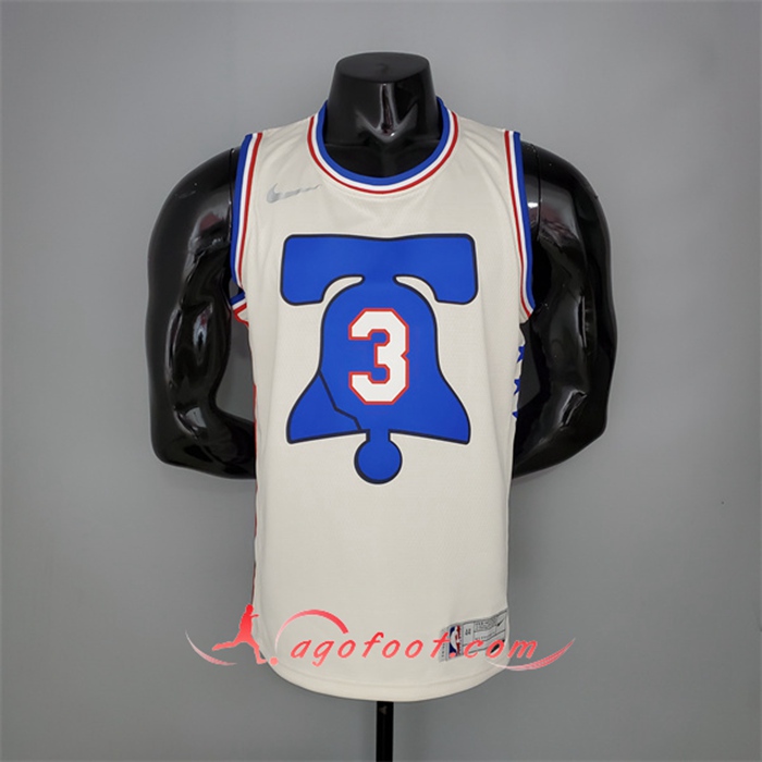 Maillot Philadelphia 76ers (Iverson #3) 2021 Blanc Bonus Edition
