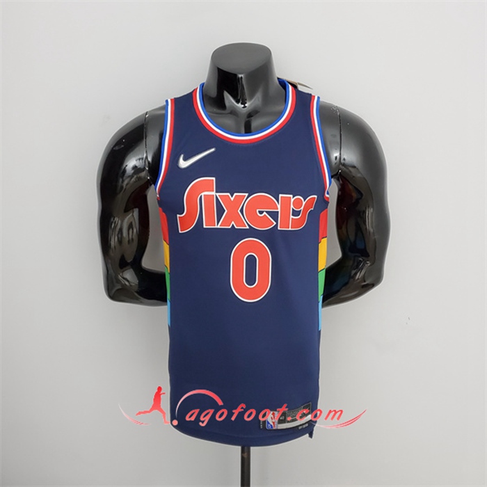 Maillot Philadelphia 76ers (Maxey #0) 2022 Bleu Royal