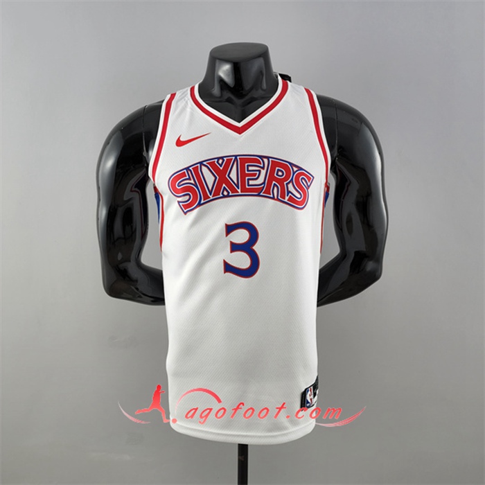 Maillot Philadelphia 76ers (Iverson #3) Blanc Rookie