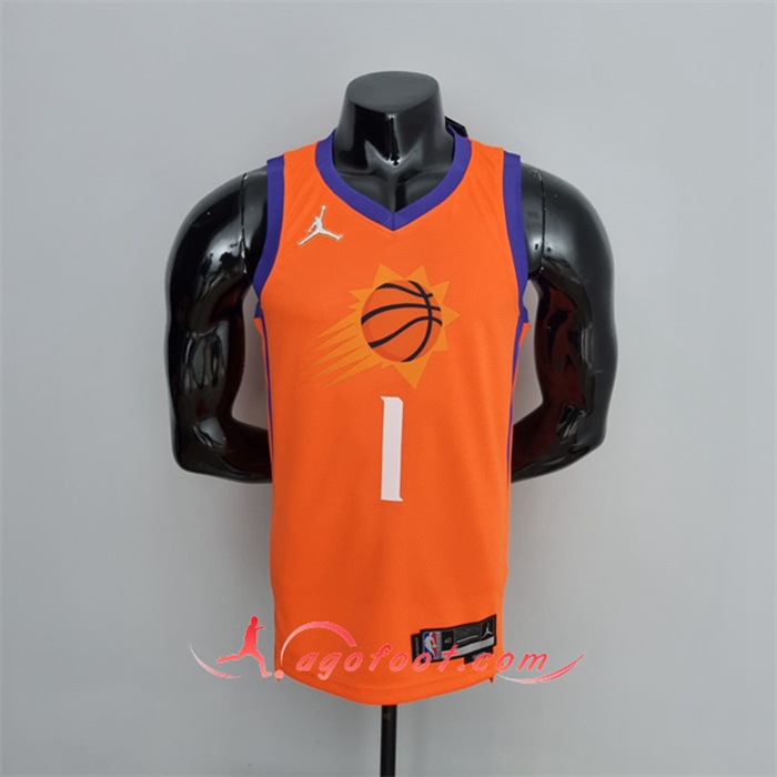 Maillot Phoenix Suns (Booker #1) Orange 75th Anniversary Jordan Theme