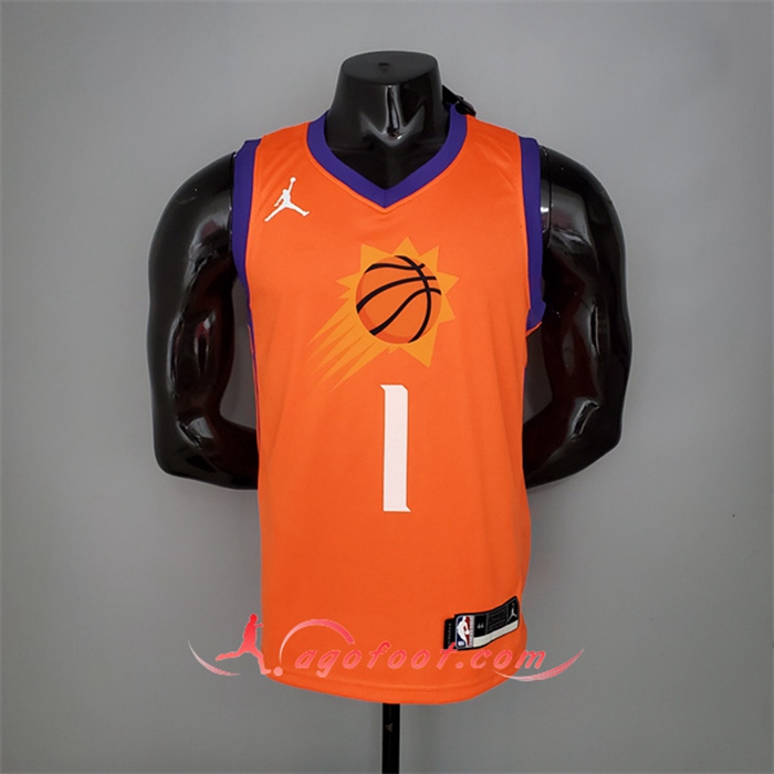 Maillot Phoenix Suns (Booker #1) 2021 Orange Jordan Theme