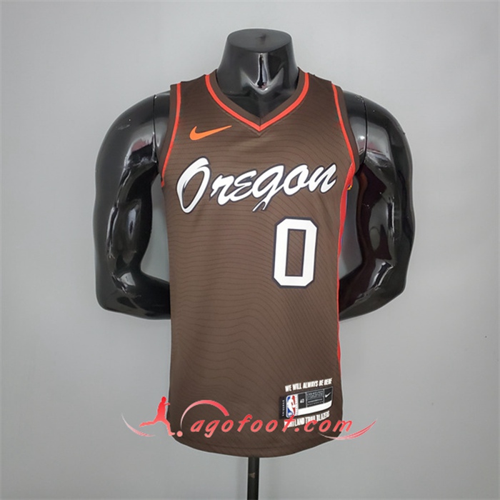 Maillot Portland Trail Blazers (Lillard #0) 2021 Brune City Edition