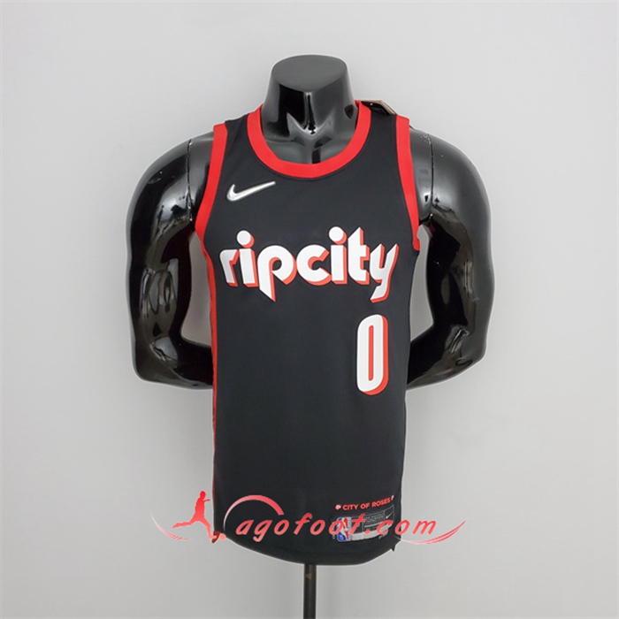 Maillot Portland Trail Blazers (Lillard #0) 2022 Season Noir Urban Edition