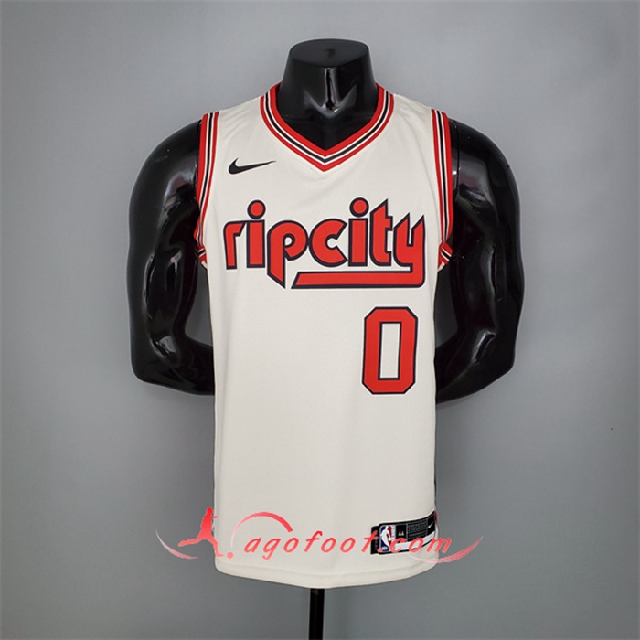 Maillot Portland Trail Blazers (Lillard #0) Beige