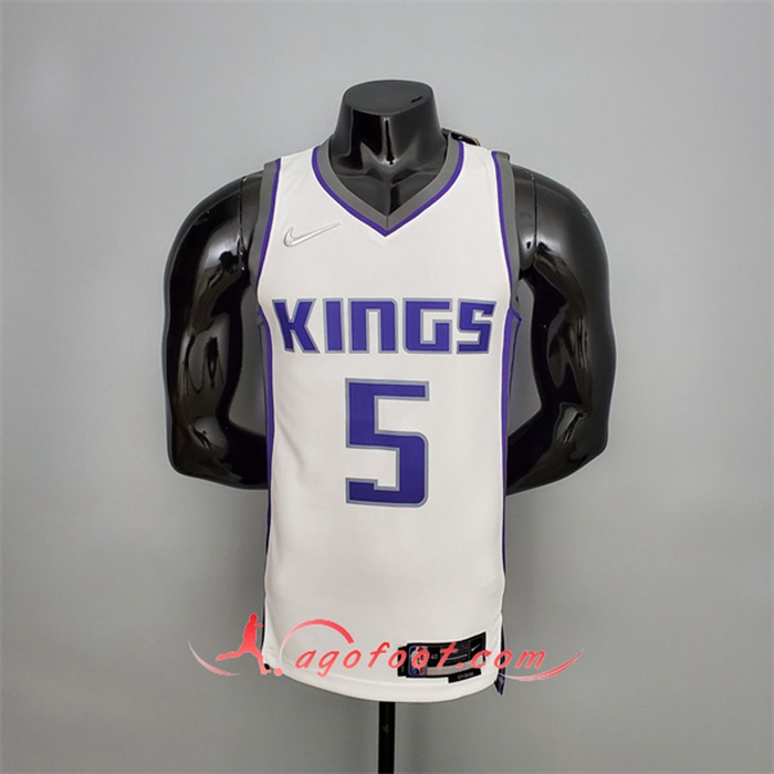 Maillot Sacramento Kings (Fox #5) Blanc 75th Anniversary