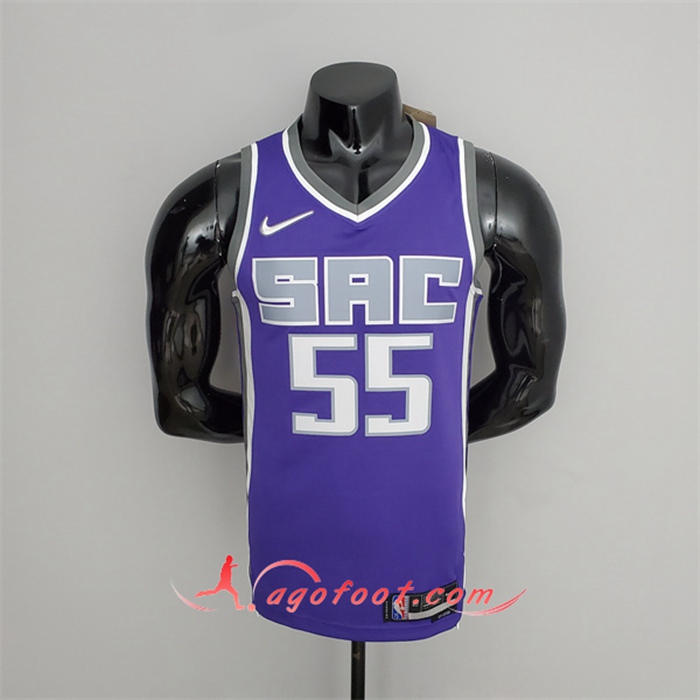 Maillot Sacramento Kings (Williams #55) Noir/Pourpre 75th Anniversary