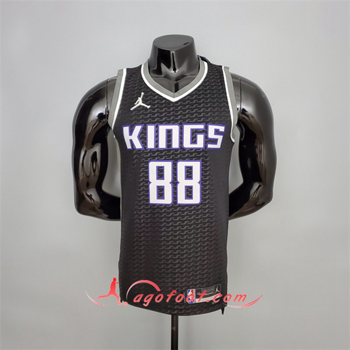 Maillot Sacramento Kings (Queta #88) Noir 75th Anniversary Jordan