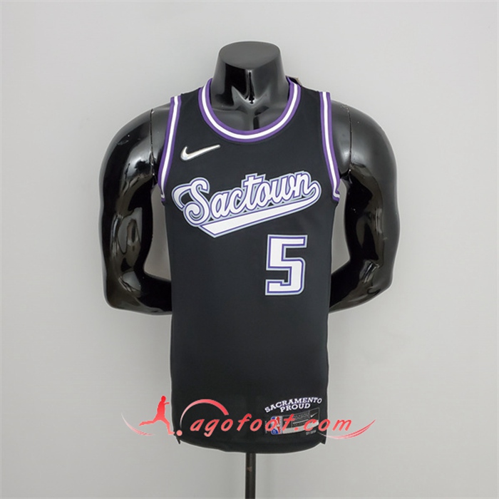 Maillot Sacramento Kings (Fox #5) 2022 Season Noir City Edition