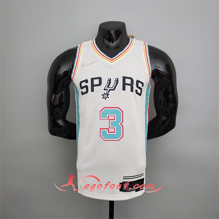 Maillot San Antonio Spurs (Johnson #3) 2022 Season Blanc City Edition
