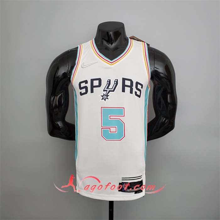 Maillot San Antonio Spurs (Murray #5) 2022 Season Blanc City Edition