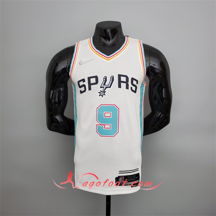 Maillot San Antonio Spurs (Parker #9) 2022 Season Blanc City Edition