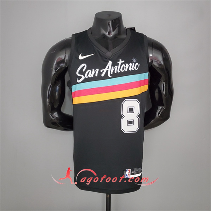 Nouveau Maillot San Antonio Spurs (Mills #8) Noir City Edition