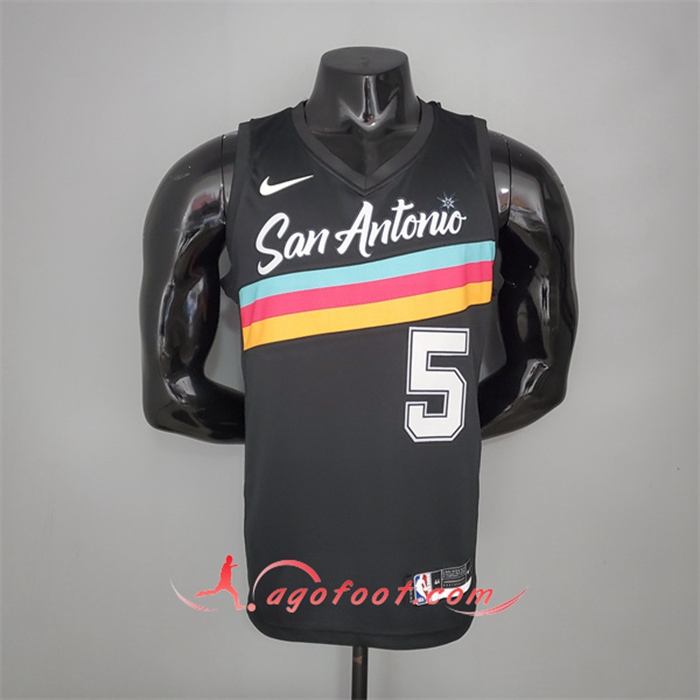 Nouveau Maillot San Antonio Spurs (Murray #5) Noir City Edition