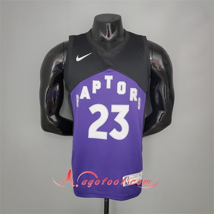 Maillot Toronto Raptors (Vanvleet #23) 2021 Pourpre/Noir Bonus Edition
