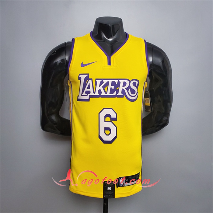 Maillot Los Angeles Lakers (James #6) Jaune