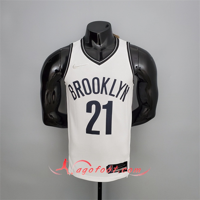Maillot Brooklyn Nets (Aldridge #21) Blanc 75th Anniversary