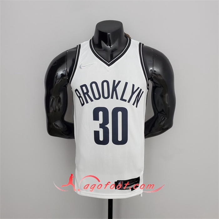 Maillot Brooklyn Nets (Curry #30) Blanc 75th Anniversary