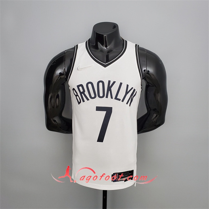 Maillot Brooklyn Nets (Durant #7) Blanc 75th Anniversary