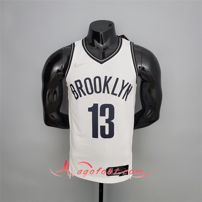 Maillot Brooklyn Nets (Harden #13) Blanc 75th Anniversary