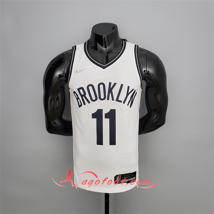 Maillot Brooklyn Nets (Irving #11) Blanc 75th Anniversary
