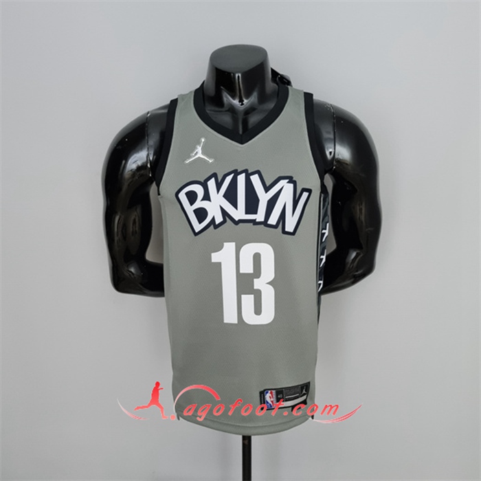 Maillot Brooklyn Nets (Harden #13) Gris 75th Anniversary City Edition
