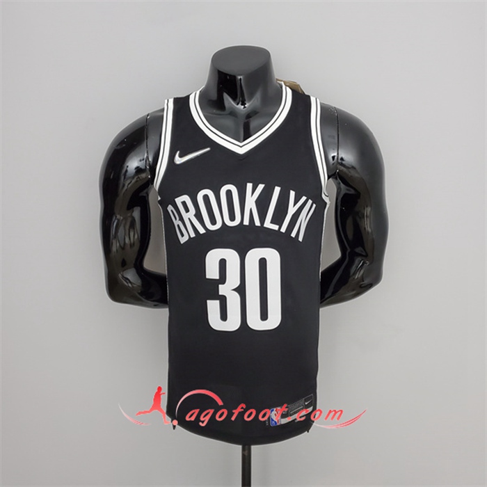 Maillot Brooklyn Nets (Curry #30) Noir 75th Anniversary