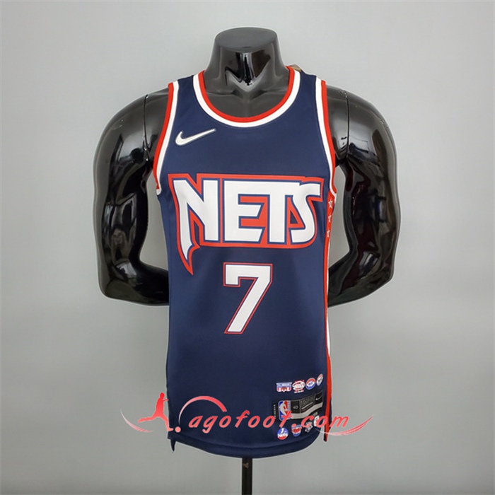 Maillot Brooklyn Nets (Durant #7) Bleu Royal 75th Anniversary City Edition