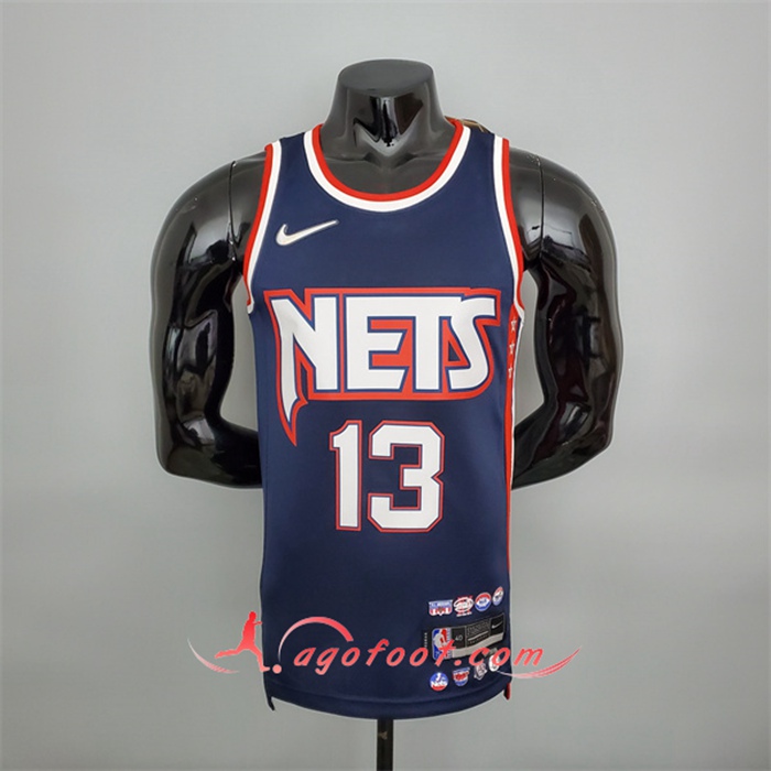 Maillot Brooklyn Nets (Harden #13) Bleu Royal 75th Anniversary City Edition