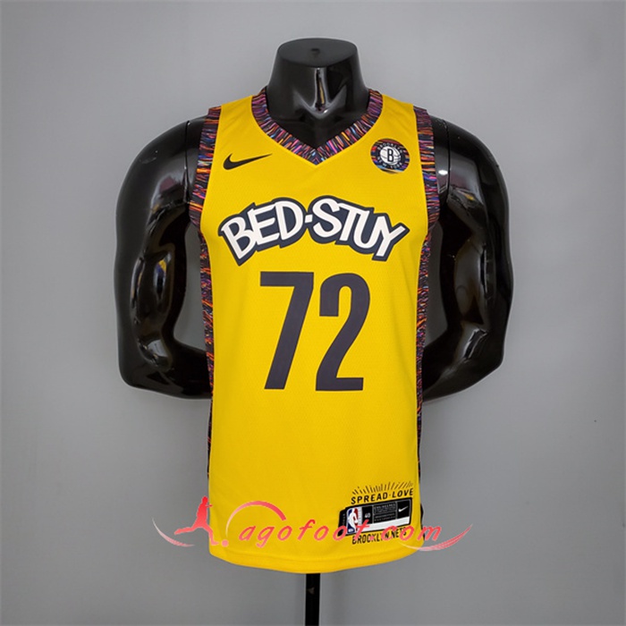 Maillot Brooklyn Nets (Biggie #72) Jaune Commemorative Edition