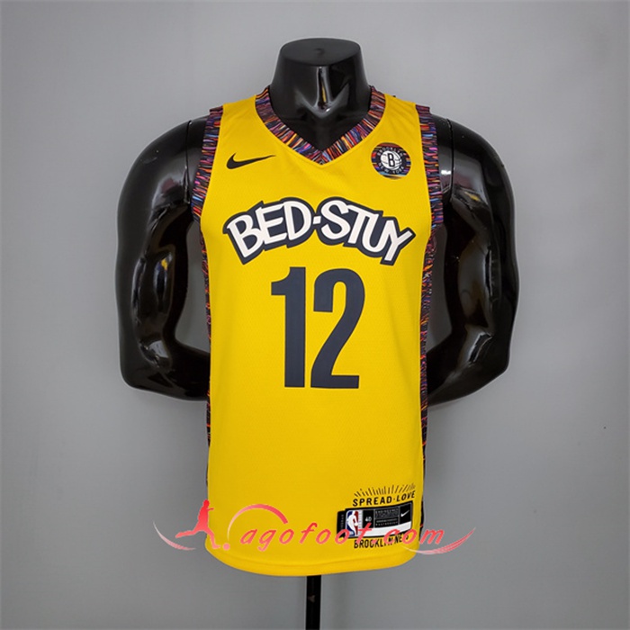 Maillot Brooklyn Nets (Harris #12) Jaune Commemorative Edition