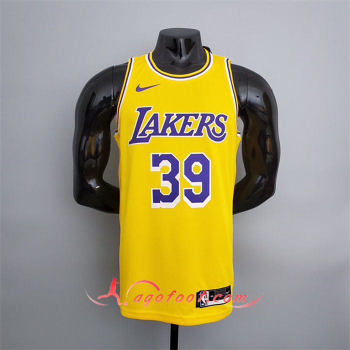 Maillot Los Angeles Lakers (Howard #39) Jaune Encolure Ronde
