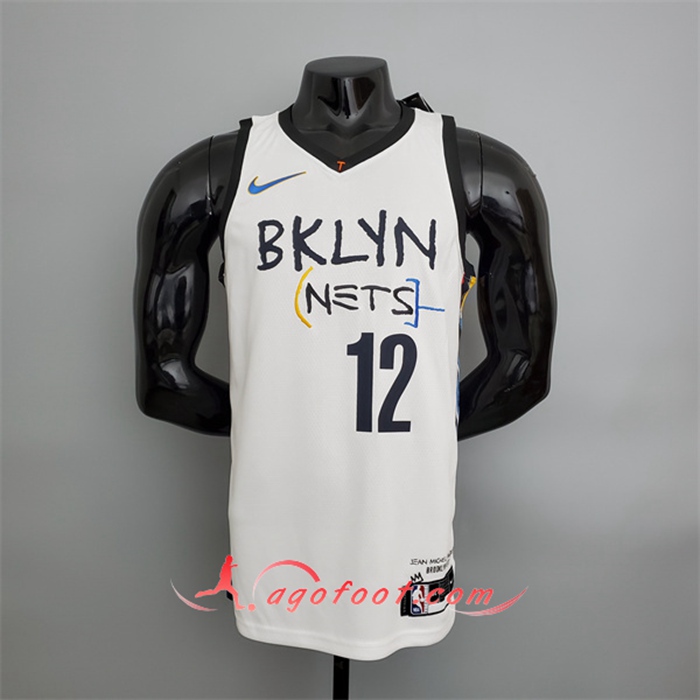 Maillot Brooklyn Nets (Harris #12) Blanc Graffiti