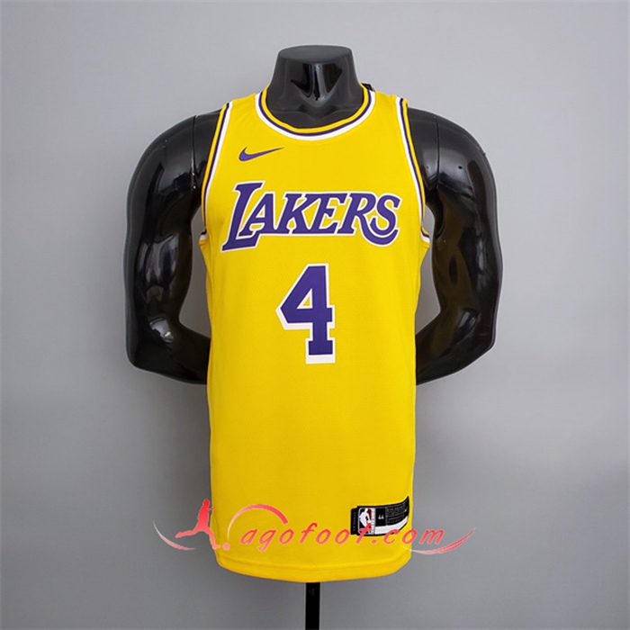 Maillot Los Angeles Lakers (Rondo #4) Jaune Encolure Ronde