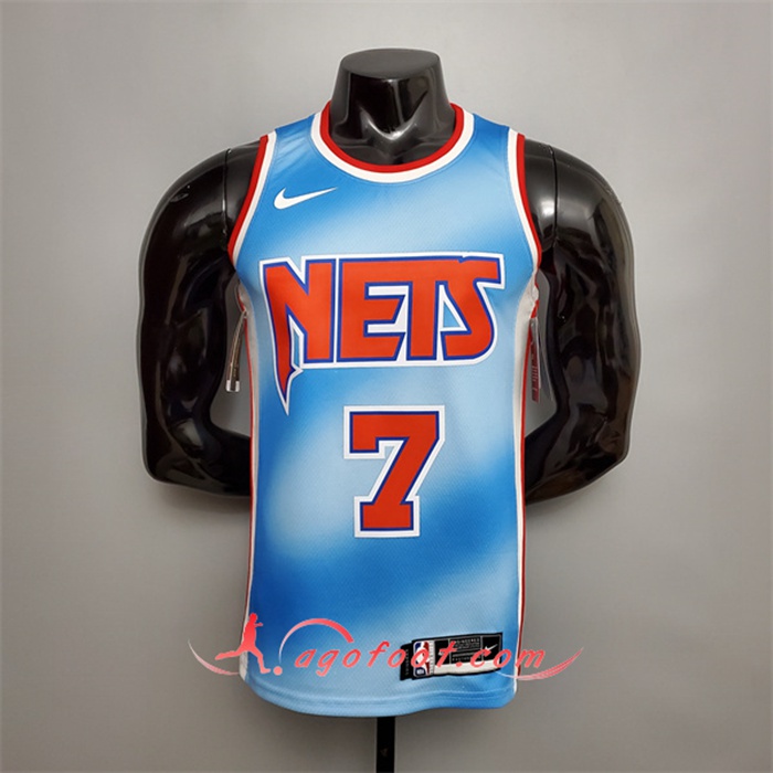 Nouveau Maillot Brooklyn Nets (Durant #7) Bleu Retro Limited Edition