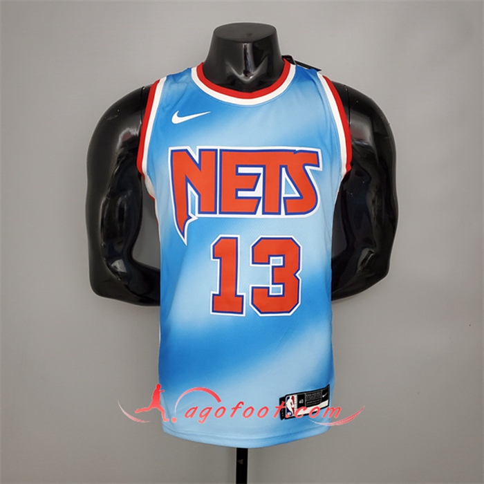 Nouveau Maillot Brooklyn Nets (Harden #13) Bleu Retro Limited Edition