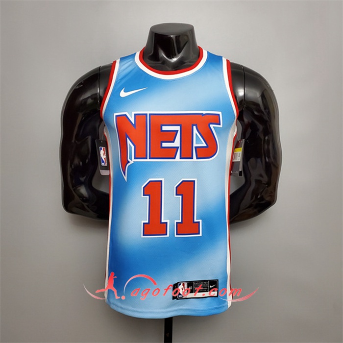 Nouveau Maillot Brooklyn Nets (Irving #11) Bleu Retro Limited Edition