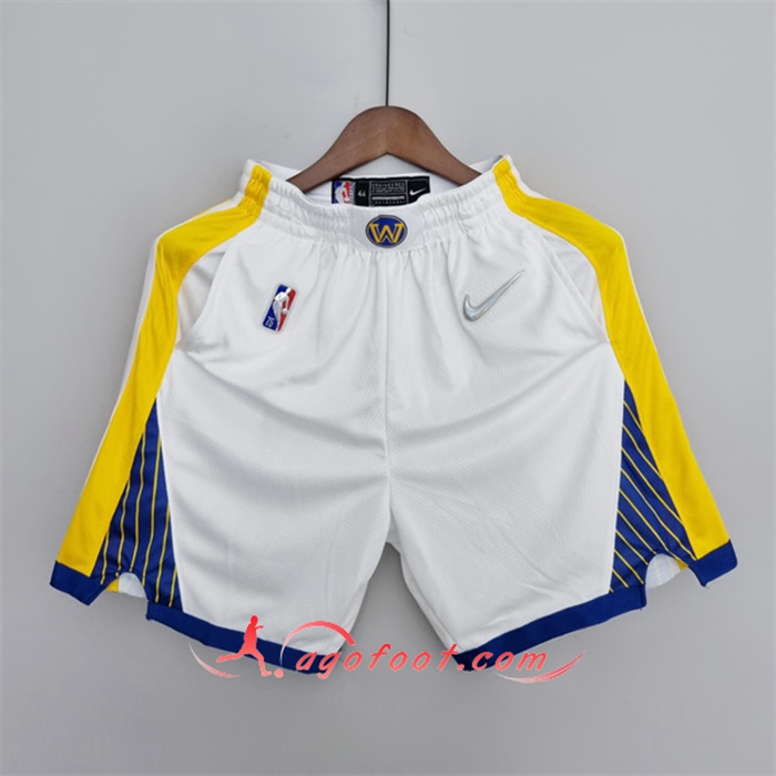 Shorts NBA Golden State Warriors Blanc 75th Anniversary