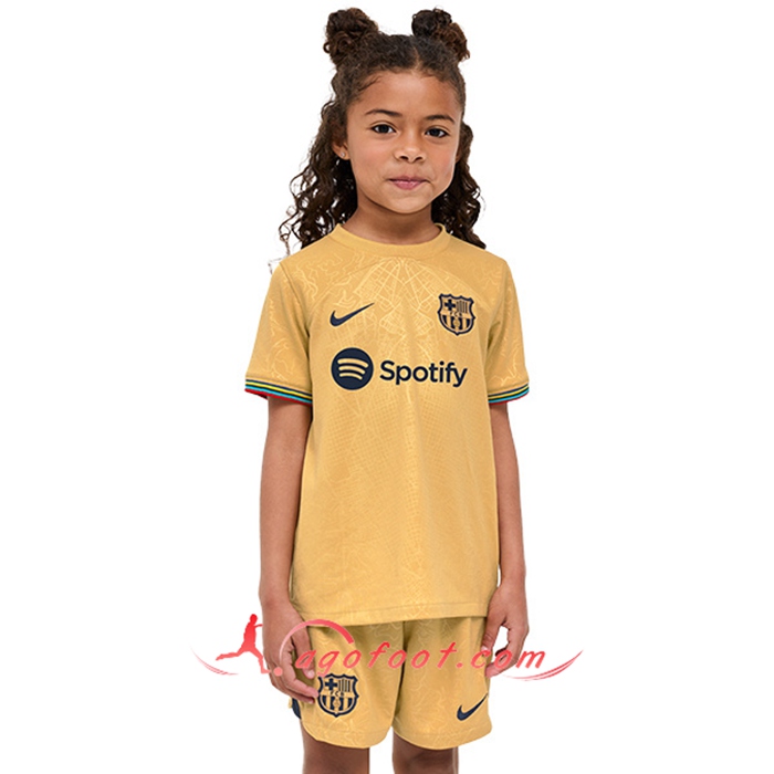 Nouveau Maillot de Foot FC Barcelone Enfant Exterieur 2022/2023