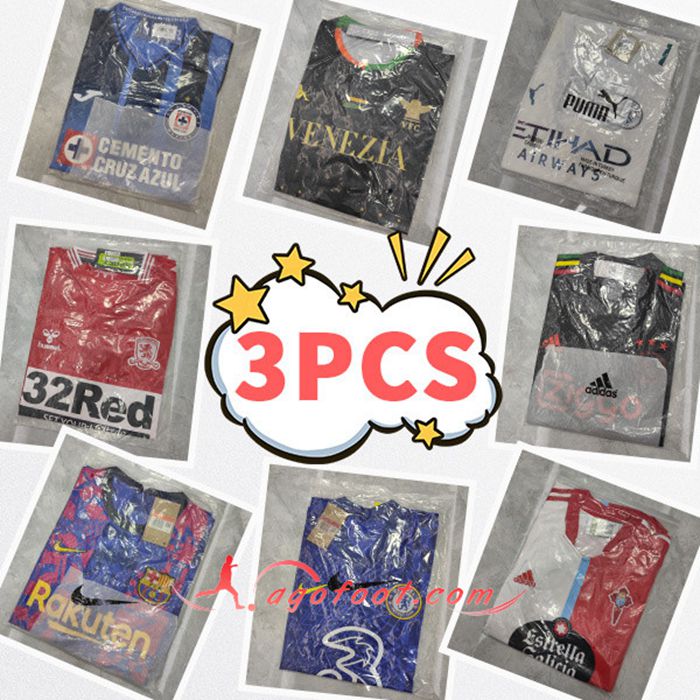 Maillot de Foot No Numbers - Envoyé au Hasard 3PCS