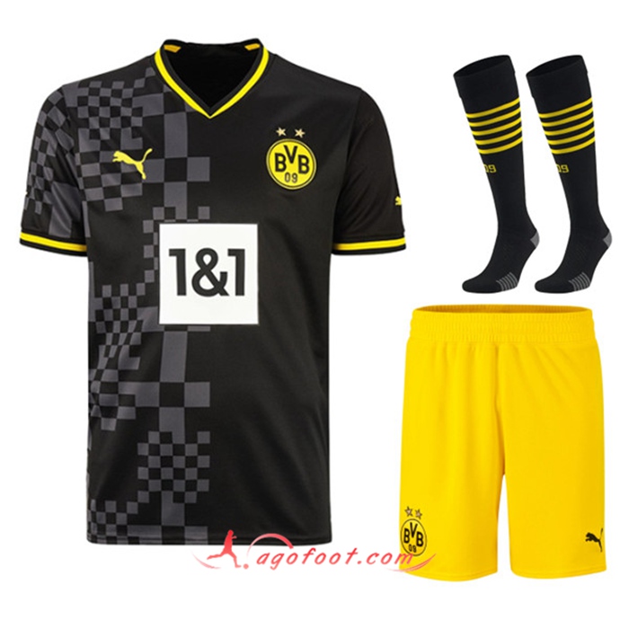 Ensemble Maillot Foot Dortmund Exterieur (Short + Chaussettes) 2022/2023