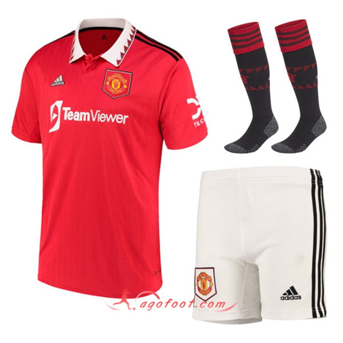 Ensemble Maillot Foot Manchester United Domicile (Short + Chaussettes) 2022/2023