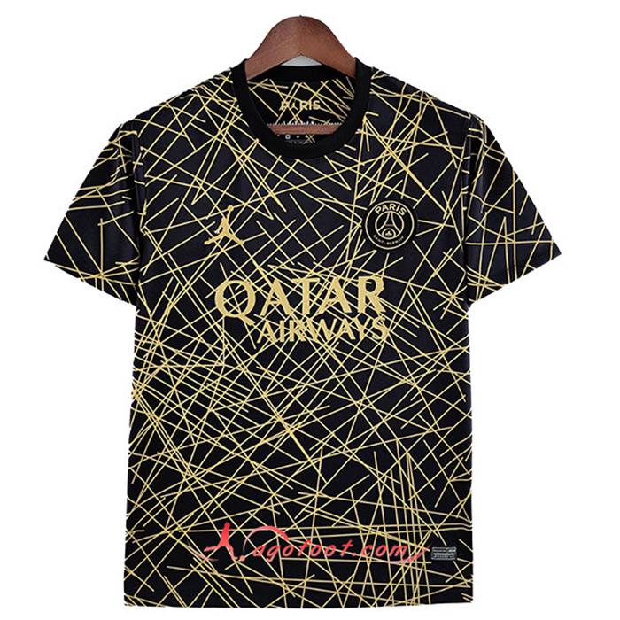 Training T-Shirts Jordan PSG Noir/Jaune 2022/2023