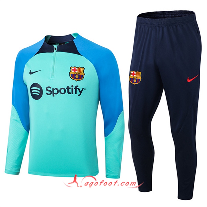 Ensemble Survetement de Foot NIKE FC Barcelone Bleu Clair 2022/2023