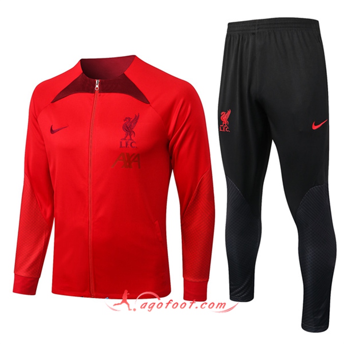 Ensemble Survetement de Foot - Veste FC Liverpool Rouge 2022/2023