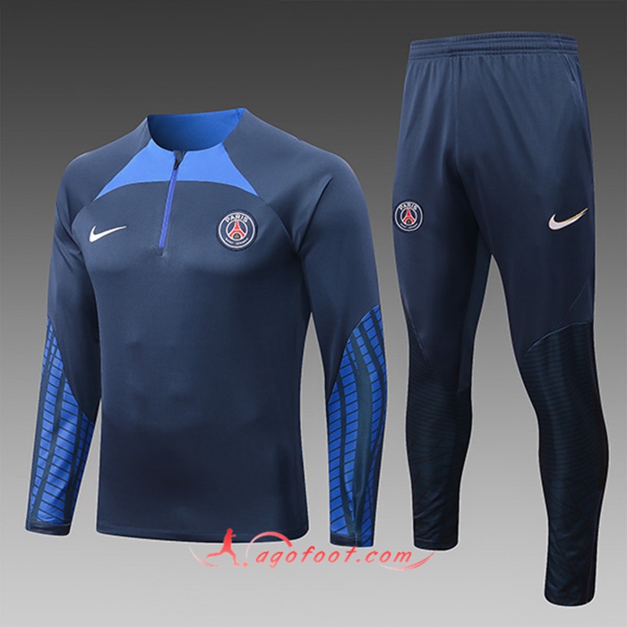 Ensemble Survetement de Foot NIKE PSG Enfant Bleu Marin 2022/2023