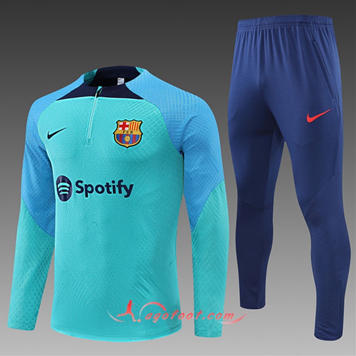 Ensemble Survetement de Foot NIKE FC Barcelone Enfant Bleu Clair 2022/2023