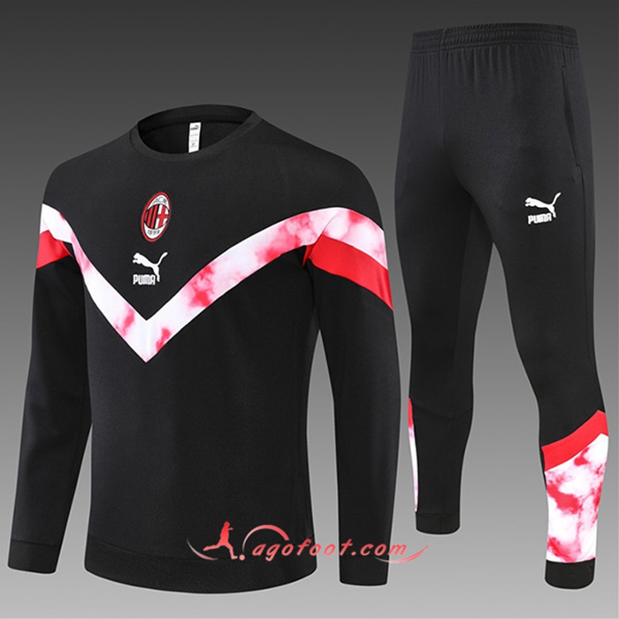 Ensemble Survetement de Foot Milan AC Enfant Noir 2022/2023
