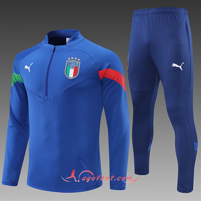 Ensemble Survetement de Foot Italie Enfant Bleu 2022/2023