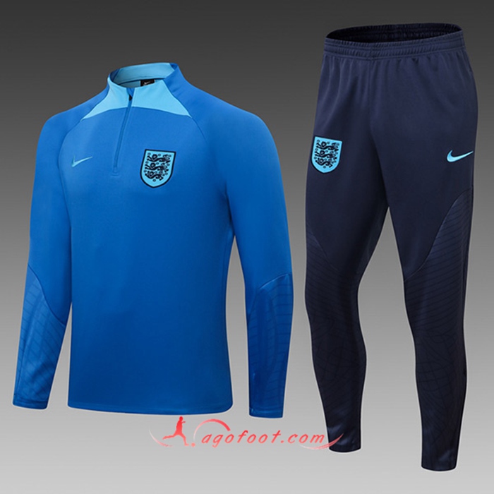 Ensemble Survetement de Foot Angleterre Enfant Bleu 2022/2023