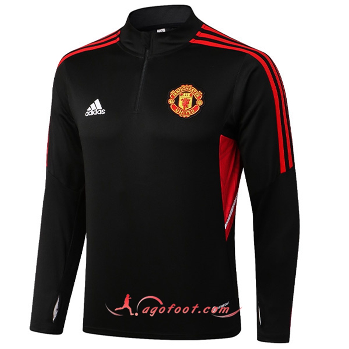 Sweatshirt Training Manchester United Noir/Rouge 2022/2023